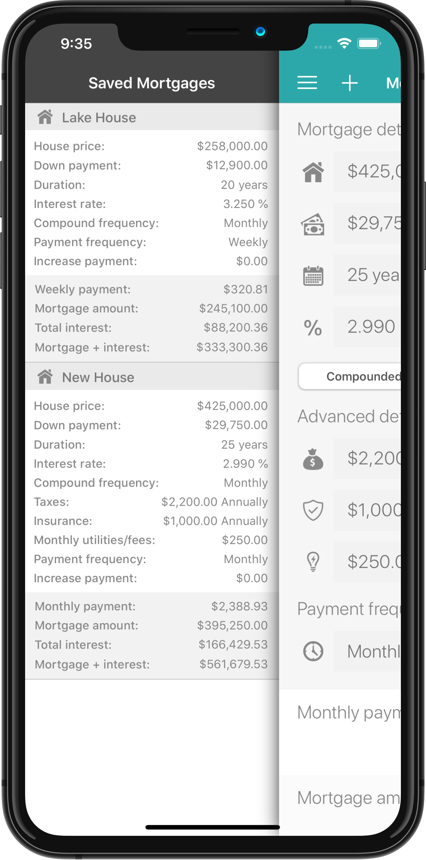 Mortgage Calculator + Compare and Save